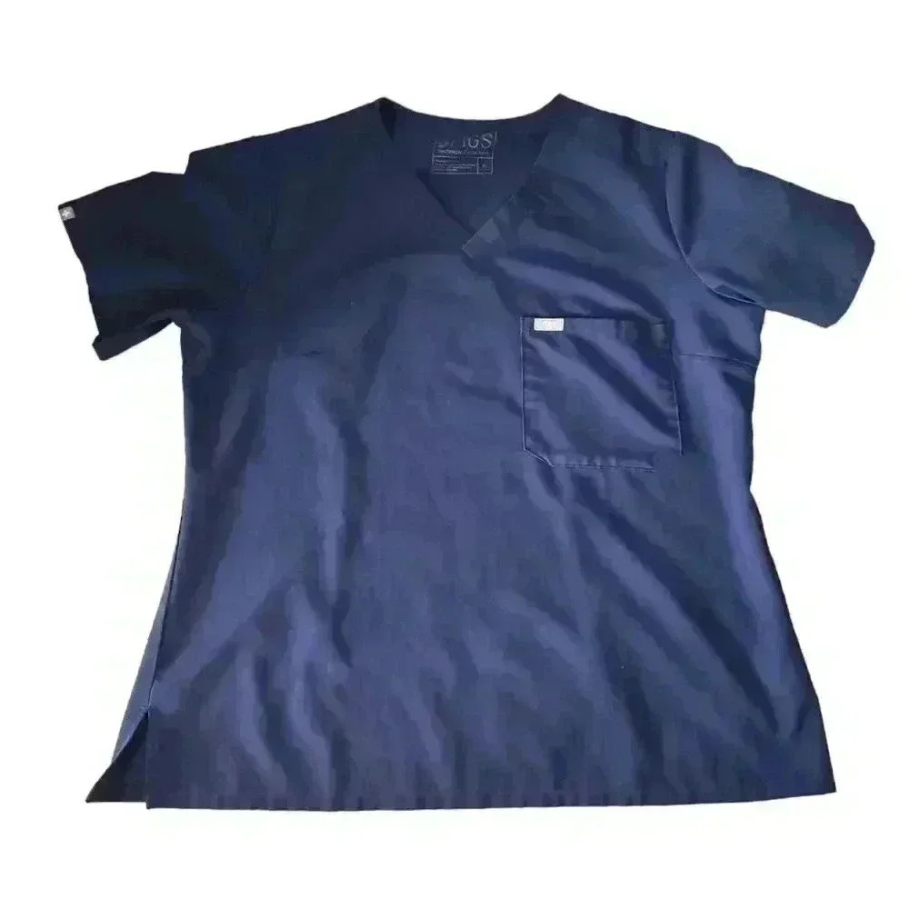 Figs Womens Dark Blue Catarina One-Pocket Scrub Top XL
